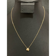Load image into Gallery viewer, 18K Gold Necklace Chain 16.50" with Round Circle Pendant - Rafant