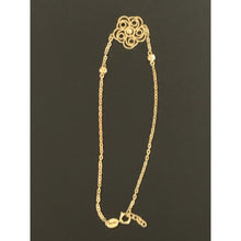 Load image into Gallery viewer, 18K Gold Bracelet Flower Charm Size 7 inches 1.20 grams - Rafant