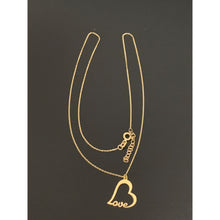 Load image into Gallery viewer, 18K Gold Necklace Chain 16.5 inches Love Heart Pendant 1.60 grams - Rafant
