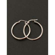 Load image into Gallery viewer, 18K White Gold Earrings Hoops Loops - Rafant