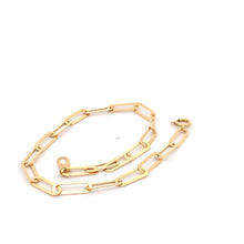 Load image into Gallery viewer, 18K Yellow Gold Bracelet Paperclip 1.75 grams Size 7 inches - Rafant