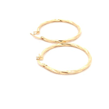 Load image into Gallery viewer, 18K Yellow Gold Earrings Hoops Spiral 1.47 grams - Rafant