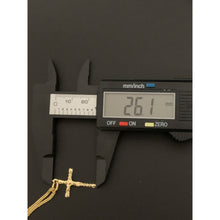 Load image into Gallery viewer, 18K Gold Necklace Chain 16 inches with Cross Pendant 2.53 grams - Rafant