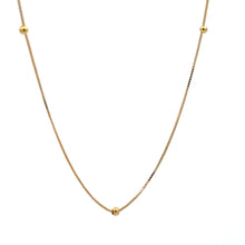 Load image into Gallery viewer, 18K Gold Necklace Chain Box 18" Tiny Beads 1.22 grams - Rafant