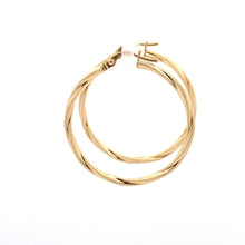 Load image into Gallery viewer, 18K Yellow Gold Earrings Hoops Spiral 1.52 grams - Rafant
