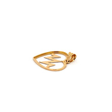Load image into Gallery viewer, 18K Gold Pendant Heart Beat White Yellow Gold 1.13 grams - Rafant