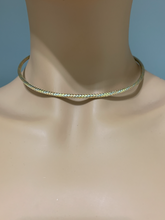 Load image into Gallery viewer, New Authentic 18K Saudi Gold 16" Omega Necklace 3 Tones Yellow White Rose Gold - Rafant