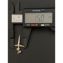 Load image into Gallery viewer, 18K Gold Pendant Cross Jesus Christ 1.11 grams - Rafant