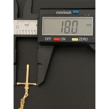 Load image into Gallery viewer, 18K Gold Necklace Chain 17.50 inches with Cross Pendant 1.52 grams - Rafant