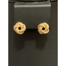 Load image into Gallery viewer, 18K Gold Earrings Stud Knot 2.15 grams - Rafant