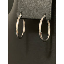 Load image into Gallery viewer, 18K White Gold Earrings Hoops Loops - Rafant