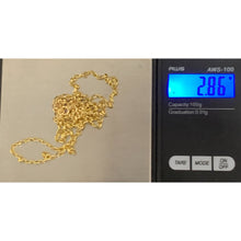 Load image into Gallery viewer, 18K Gold Necklace Chain Cable Link 27.50 inches 2.86 grams - Rafant