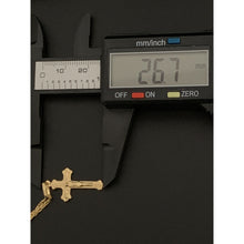 Load image into Gallery viewer, 18K Gold Necklace Twist Chain 17.75 inches w/ Cross Pendant 1.85 grams - Rafant