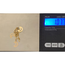 Load image into Gallery viewer, 18K Gold Bracelet with Half Moon Charms 7.5" - Rafant