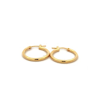 Load image into Gallery viewer, 18K Gold Earrings Hoops Small Polished 1.11 grams - Rafant