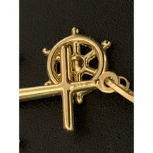 Load image into Gallery viewer, 18K Gold Pendant Anchor Ship Wheel Pendant 1.25 grams - Rafant