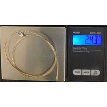 Load image into Gallery viewer, 18K Gold Necklace Omega Flexible White Yellow Gold Two Tone 16 inches 2.43 grams - Rafant