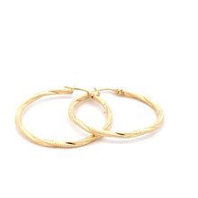 Load image into Gallery viewer, 18K Yellow Gold Earrings Hoops Spiral 1.52 grams - Rafant
