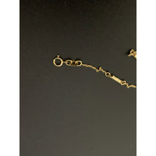 Load image into Gallery viewer, 18K Gold Bracelet Heart Bar Charms 7.25 inches 1.92 grams - Rafant