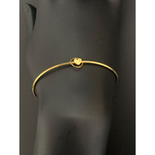 Load image into Gallery viewer, 18K Gold Bracelet Oval Bangle  Heart Size 6.5 inches 1.64 grams - Rafant
