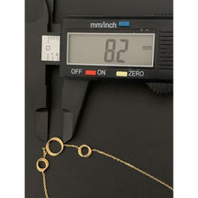 Load image into Gallery viewer, 18K Gold Necklace Chain Link Circle Round Charms 17 inches 2.18 grams - Rafant