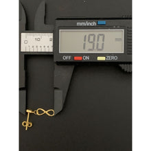 Load image into Gallery viewer, 18K Gold Earrings Post Dangling Infinity 1.42 grams - Rafant
