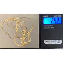 Load image into Gallery viewer, 18k Gold Necklace Chain 19.50" with Cross Anchor Pendant - Rafant