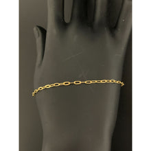 Load image into Gallery viewer, 18K Gold Bracelet Paperclip Bracelet 7.5 inches 1 gram - Rafant