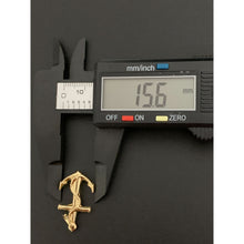 Load image into Gallery viewer, 18K Gold Pendant Anchor Cross Jesus Christ 1.73 grams - Rafant