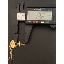 Load image into Gallery viewer, 18K Gold Necklace Heart Cross Pendant 16.50 inches 1.80 grams - Rafant