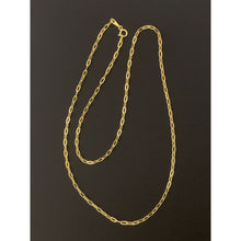 Load image into Gallery viewer, 18K Gold Necklace Chain Paper Clip Small Links 2.18 grams Size 19.50 inches - Rafant