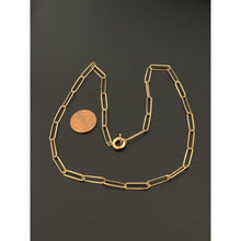 Load image into Gallery viewer, 18K Gold Necklace Paperclip 17.5 inches 2.89 grams - Rafant