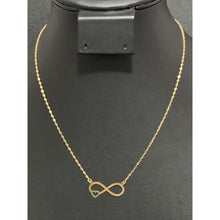 Load image into Gallery viewer, 18K Gold Necklace Chain Cable Link 16 inches Infinity - Rafant