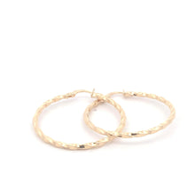 Load image into Gallery viewer, 18K Yellow Gold Earrings Hoops Spiral 1.37 grams - Rafant