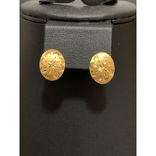 Load image into Gallery viewer, 18K Gold Earrings Stud Oval 1.96 grams - Rafant