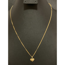 Load image into Gallery viewer, 18K Gold Necklace Chain 19.75 inches with Puffed Heart Pendant 1.63 grams - Rafant