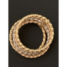 Load image into Gallery viewer, 18K Gold Ring Five Days Tricolor White Yellow Rose 1.65 grams Size 6 - Rafant