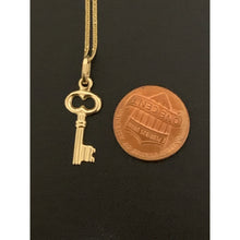 Load image into Gallery viewer, 18K Gold Necklace Chain 18 inches with Key Pendant 1.31 grams - Rafant