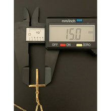 Load image into Gallery viewer, 18K Saudi Gold Necklace Chain 19.50" w/ Cross Pendant 1.73 grams - Rafant