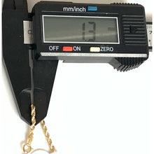 Load image into Gallery viewer, New Real 18K Saudi Gold Chain Rope Size 7 Dainty Lightweight 1 gram - Rafant