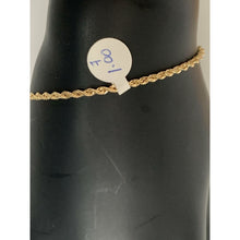 Load image into Gallery viewer, New Real 18K Saudi Gold Chain Rope Size 7 Dainty Lightweight 1 gram - Rafant