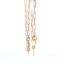 Load image into Gallery viewer, 18K Yellow Gold Bracelet Paperclip Heart 7.5 inches 2.32 grams - Rafant