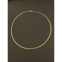 Load image into Gallery viewer, 18K Gold Necklace Omega Two Tone White Yellow Gold Soft Flexible 2.46 grams 16.50 inches - Rafant