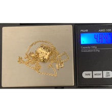 Load image into Gallery viewer, 18K Gold Necklace Chain Mariner 19.50 inches with Puffed Heart Pendant 4.84 grams - Rafant