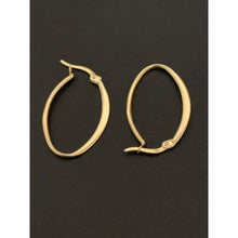 Load image into Gallery viewer, 18K Yellow Gold Earrings Hoops Oval - Rafant