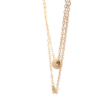 Load image into Gallery viewer, 18K Gold Necklace Chain Cable 17.50 inches Tiny Ball Pendant - Rafant