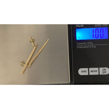 Load image into Gallery viewer, 18K Gold Earrings Bar Post Dangling 1 gram - Rafant