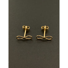 Load image into Gallery viewer, 18K Gold Earrings Stud Infinity 0.87 grams - Rafant