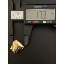 Load image into Gallery viewer, 18K Gold Pendant Puffed Heart Pendant Earrings Set 6.25 grams - Rafant