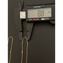 Load image into Gallery viewer, 18K Gold Earrings Threader Beaded White Yellow Gold 1.05 grams - Rafant